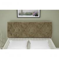 Cabeceira Box Casal Isis Branco Com Capitonê Bege