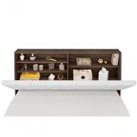 Cabeceira Box Queen Isis Chocolate Com Capitonê Branco - 2