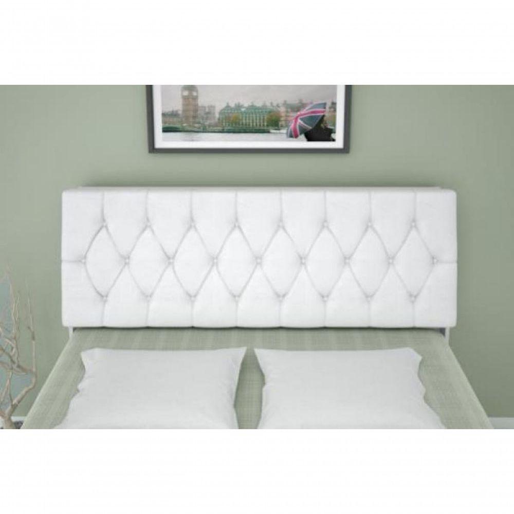 Cabeceira Box Casal Queen Isis Branco Com Capitonê Branco - 2