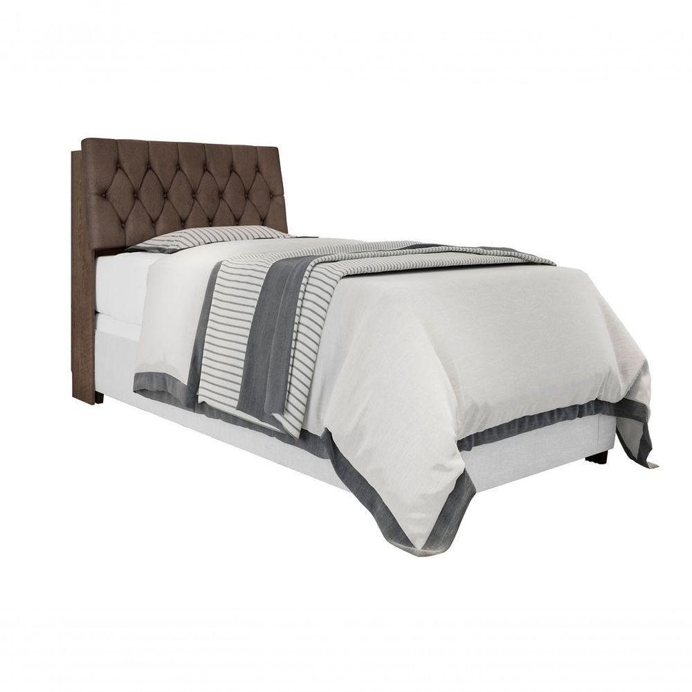 Cabeceira Box Solteiro Isis Chocolate Com Capitonê Marrom - 1