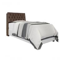 Cabeceira Box Solteiro Isis Chocolate Com Capitonê Marrom - 1