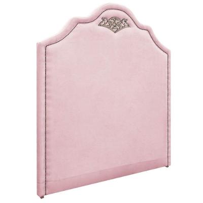 Cabeceira King Orlando P02 195cm Suede Rosa Bebê
