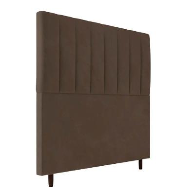 Cabeceira Decorativa Udine Casal 160Cm Veludo Marrom