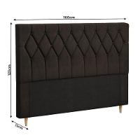 Cabeceira Queen Estofada Veloplus Dobuê Miami Chocolate - 2