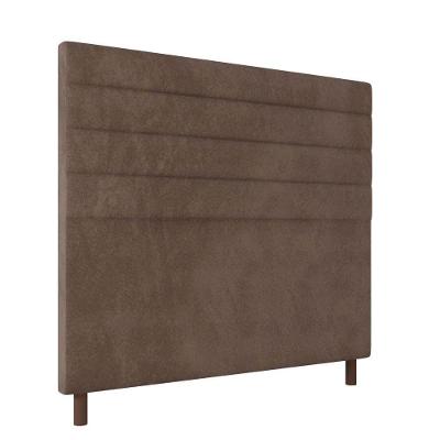 Cabeceira Decorativa Bacoli Casal 160Cm Veludo Marrom