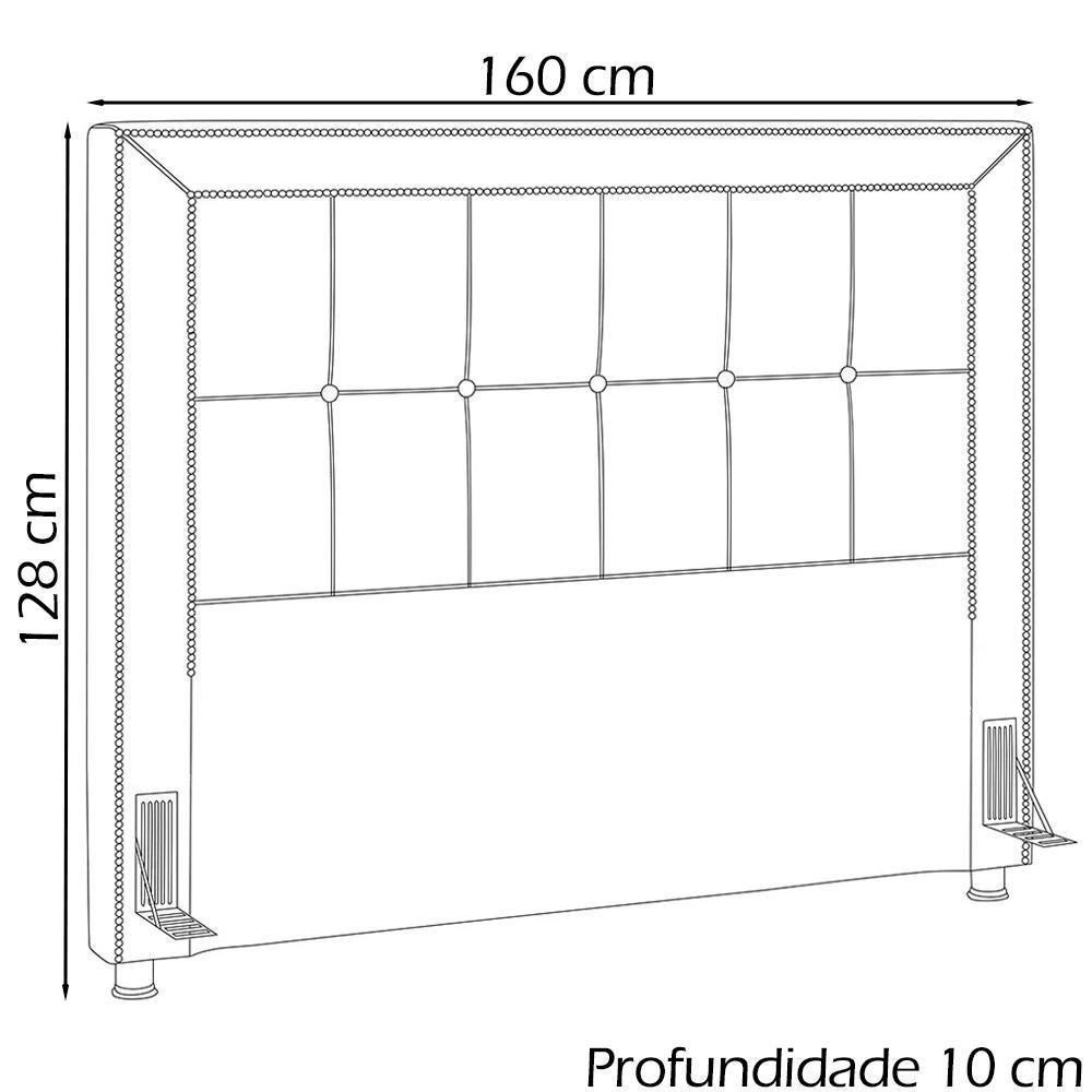 Cabeceira Queen 160 Cm Napoll Veludo Sl 940 Peer Sl 940 - 6