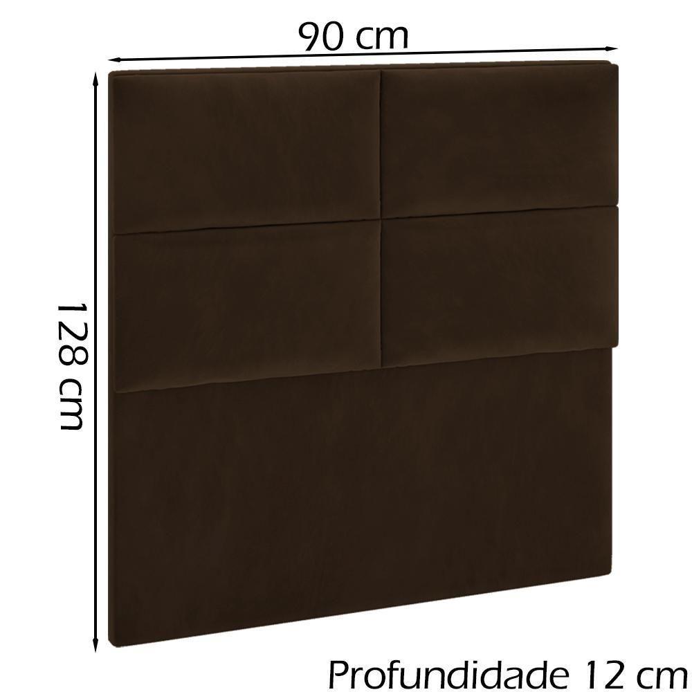 Cabeceira Solteiro 90 Cm Barcel Veludo Sl 942 Peer Sl 942 - 6