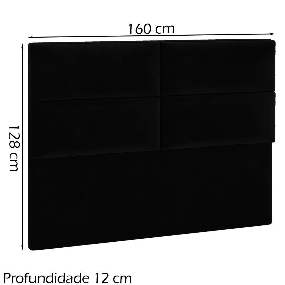 Cabeceira Queen 160 Cm Barcel Veludo Sl 944 Peer Sl 944 - 6