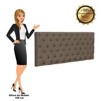 Cabeceira Painel Cristal Box Casal 1,60m Marrom Rato - 1