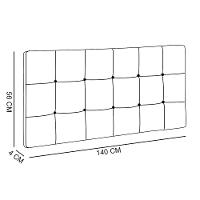 Cabeceira Painel Sleep Box Casal 1,40m Bege - 9