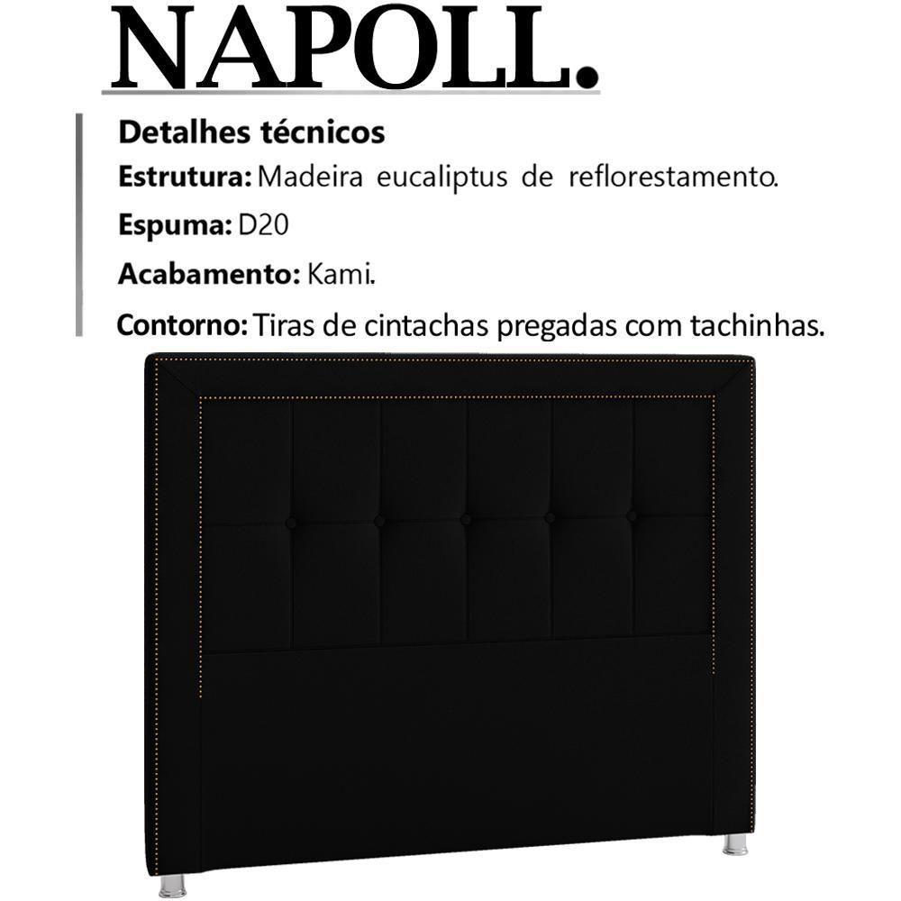 Cabeceira Casal 140 Cm Napoll Veludo Sl 944 Peer Sl 944 - 7