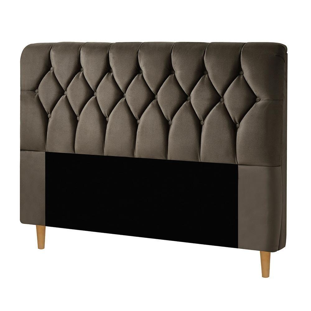 Cabeceira Casal Estofada Castor Istambul Dobuê - 1