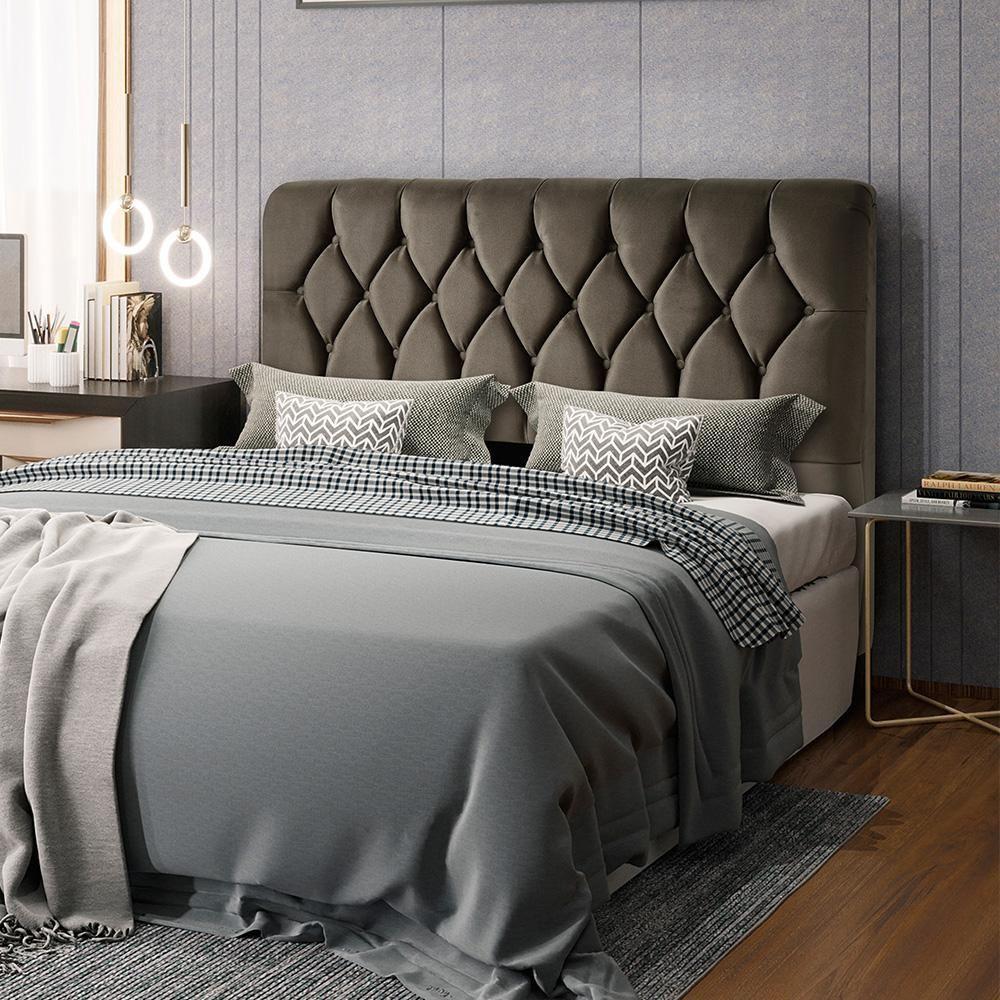 Cabeceira Casal Estofada Castor Istambul Dobuê - 5