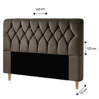 Cabeceira Casal Estofada Castor Istambul Dobuê - 2