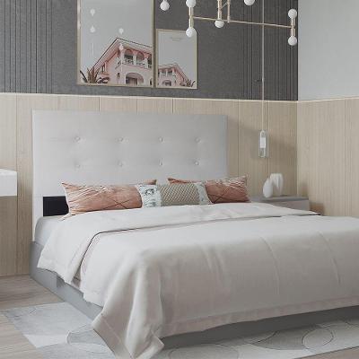 Cabeceira Casal 1,40m Berlim Corino Branco