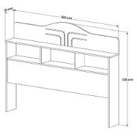 Cabeceira Quarto Vivian Queen Branco Branco - 2