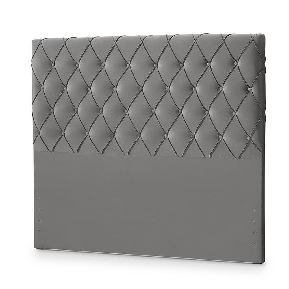 Cabeceira Estofada Miami Para Camas Queen 160 Cm Cinza Cinza - 3
