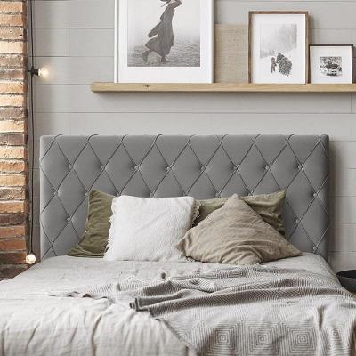 Cabeceira Estofada Miami Para Camas Queen 160 Cm Cinza Cinza