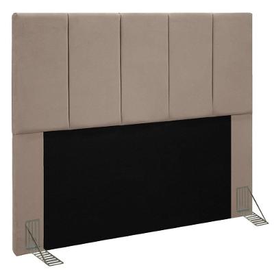 Cabeceira Cama Box Casal Queen 160cm Pérola Suede Bege
