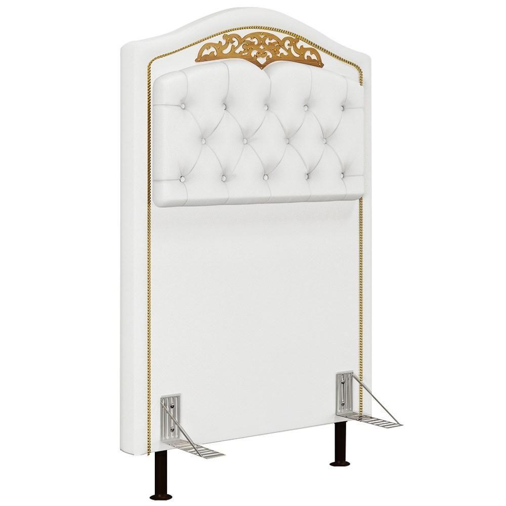 Cabeceira Cama Box Solteiro 90cm Branco - 1