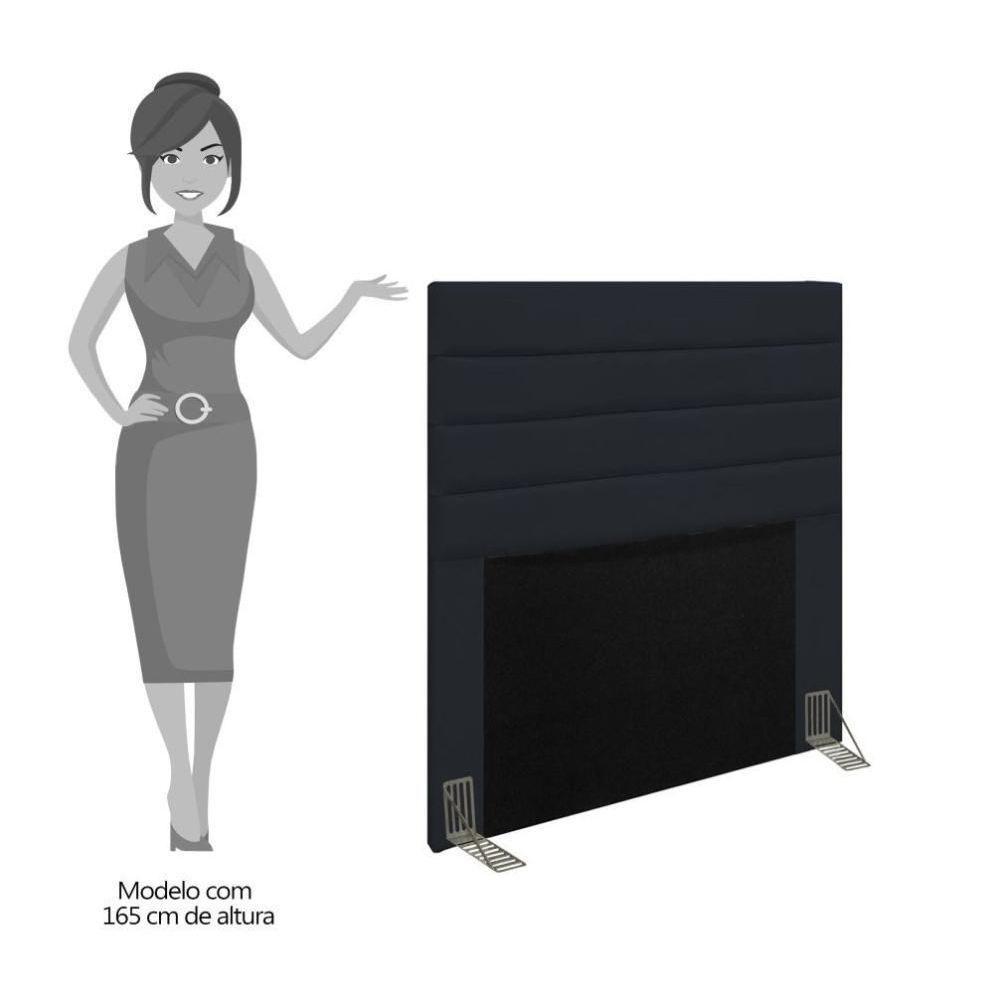 Cabeceira Cama Box Solteiro 90cm Rubi D10 Corano Preto - 2