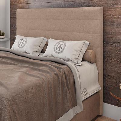 Cabeceira Cama Box Casal King Size Natali 193cm Linho Bege - Abmaza