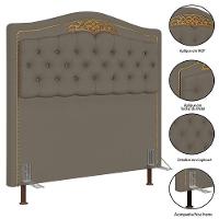 Cabeceira Cama Box Casal King 195cm Com Calçadeira Baú Areia - 1