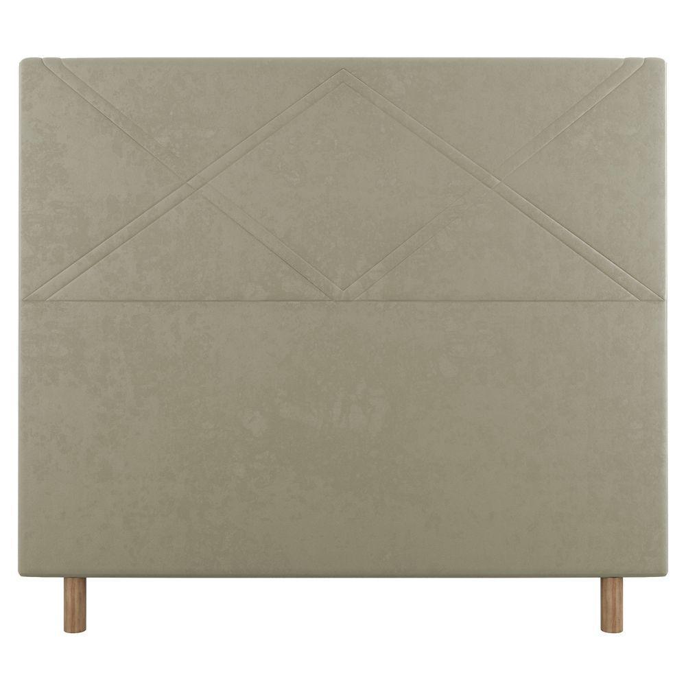 Cabeceira Cama Box Casal King Size Cairo 195cm Linho Bege - 3