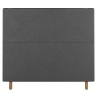 Cabeceira Cama Box Casal King Size Cairo 195cm Veludo Cinza