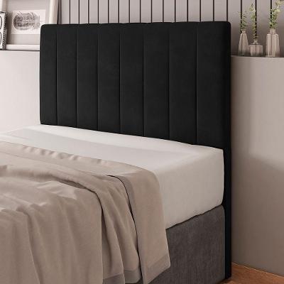 Cabeceira Cama Box Casal Queen Size Ivana 160cm Veludo Preto - Abmaza