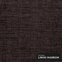 Cabeceira Cama Box Solteiro Cairo 90cm Linho Marrom