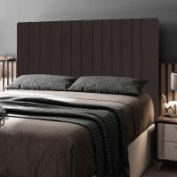 Cabeceira Cama Box Casal Queen Size Nala 160cm Linho Marrom