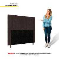 Cabeceira Cama Box Casal Queen Size Nala 160cm Linho Marrom - 7
