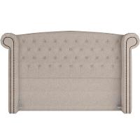 Cabeceira Cama Box Queen Com Tachas 160 Cm Sofia P05 Linho Cru - 3