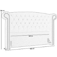 Cabeceira Cama Box Casal Com Tachas 140 Cm Sofia P05 Veludo Bege - 2