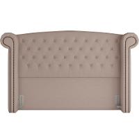 Cabeceira Cama Box Queen Com Tachas 160 Cm Sofia P05 Linho Bege Areia - 3