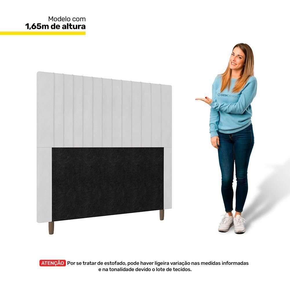 Cabeceira Cama Box Casal Queen 160cm Corano Branco - 4