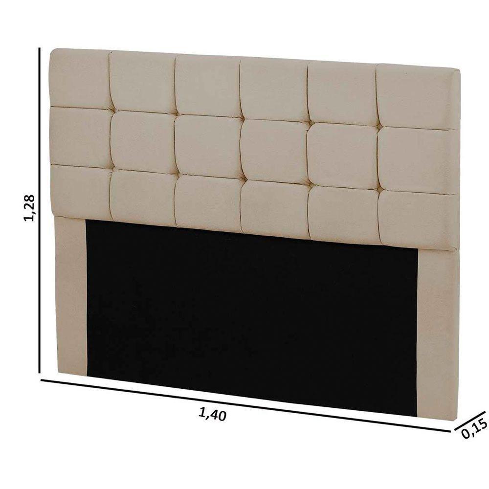 Cabeceira Julia 1,40 M Casal Com Design Moderno Marfim - 2