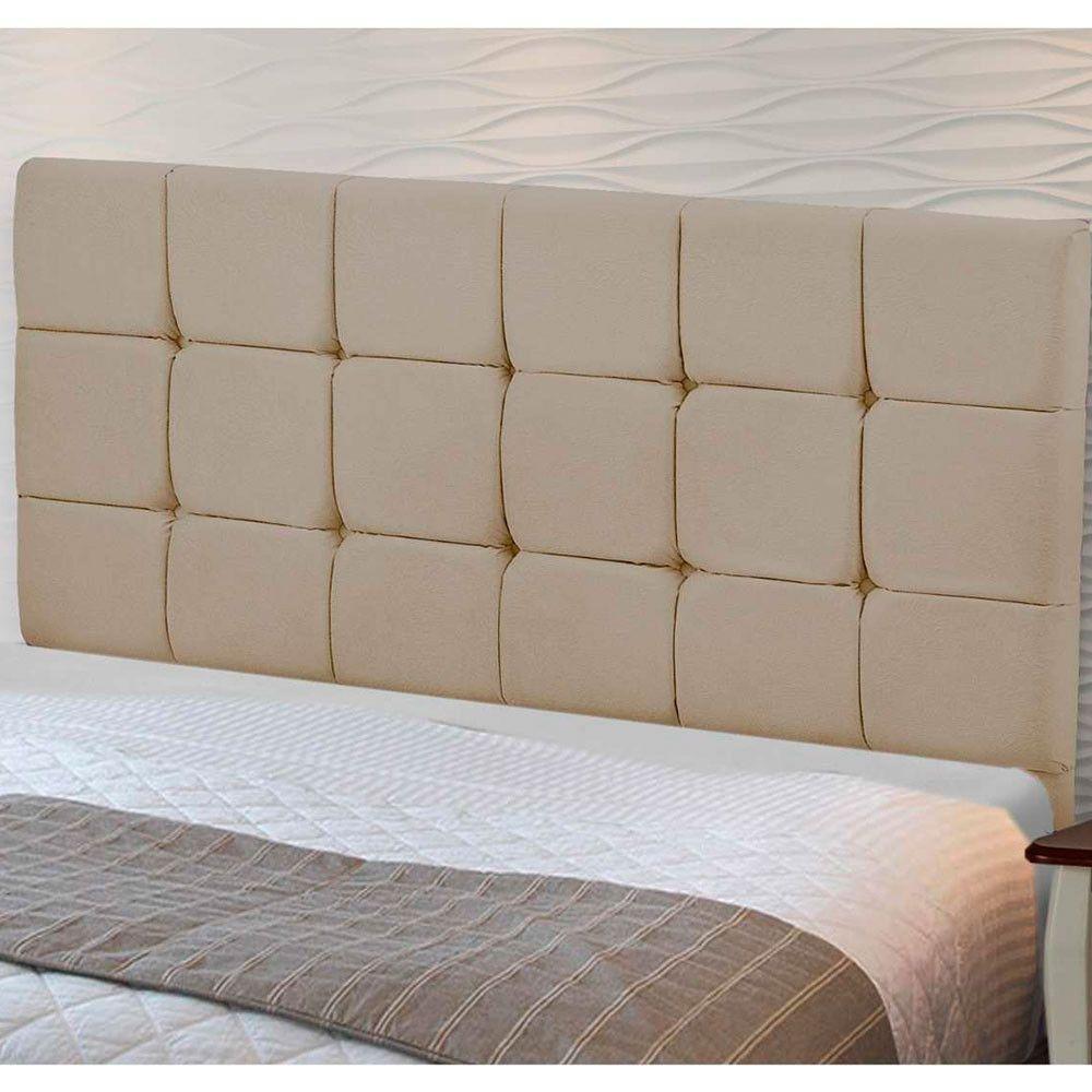 Cabeceira Julia 1,95 M King Com Design Moderno Marfim - 1