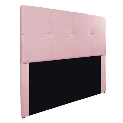 Cabeceira King Marseille P02 195 Cm Suede Rosa Bebê