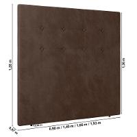 Cabeceira Cama Box Casal Luana 140cm Veludo Marrom - Abmaza