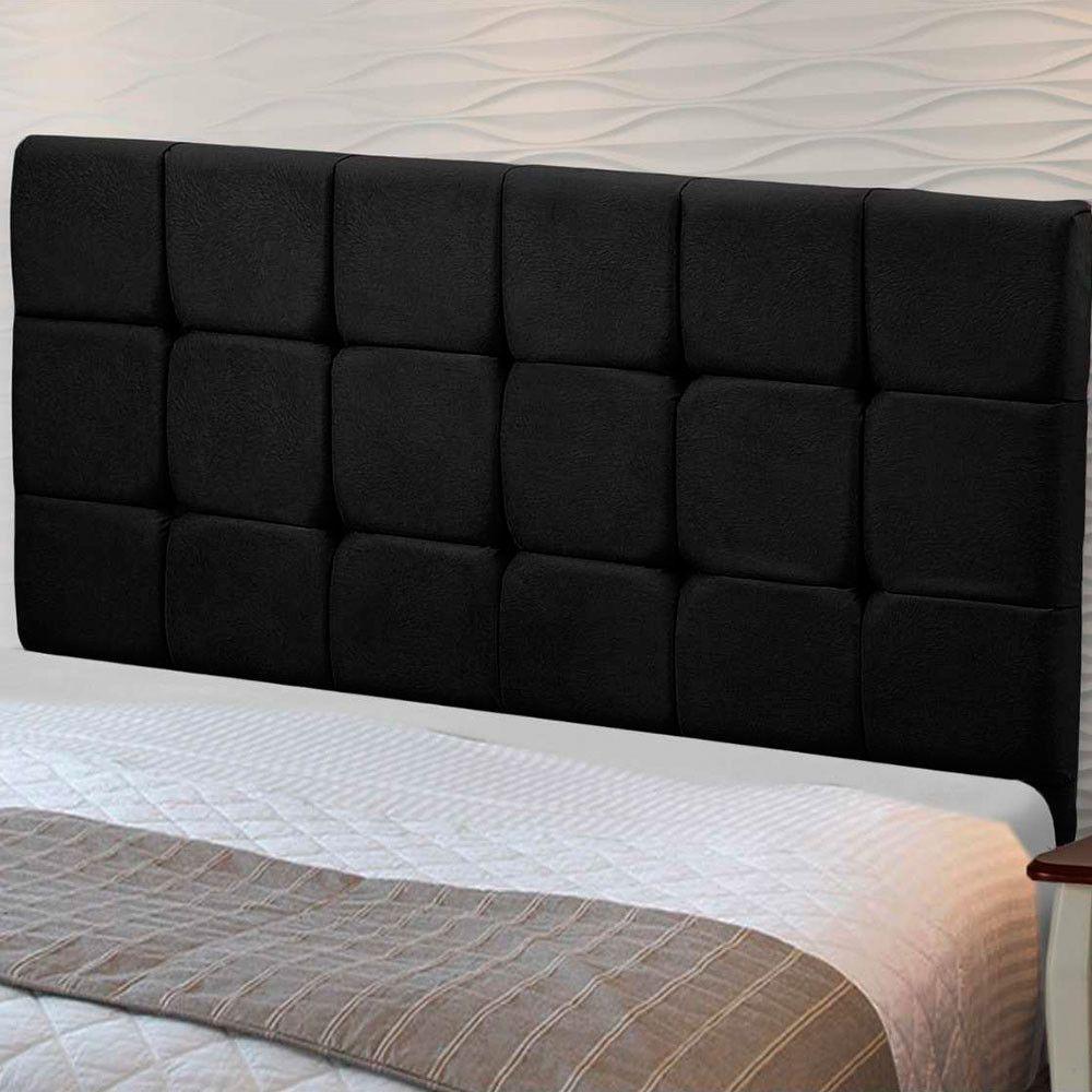 Cabeceira Julia 1,95 M King Com Design Moderno Preto - 1