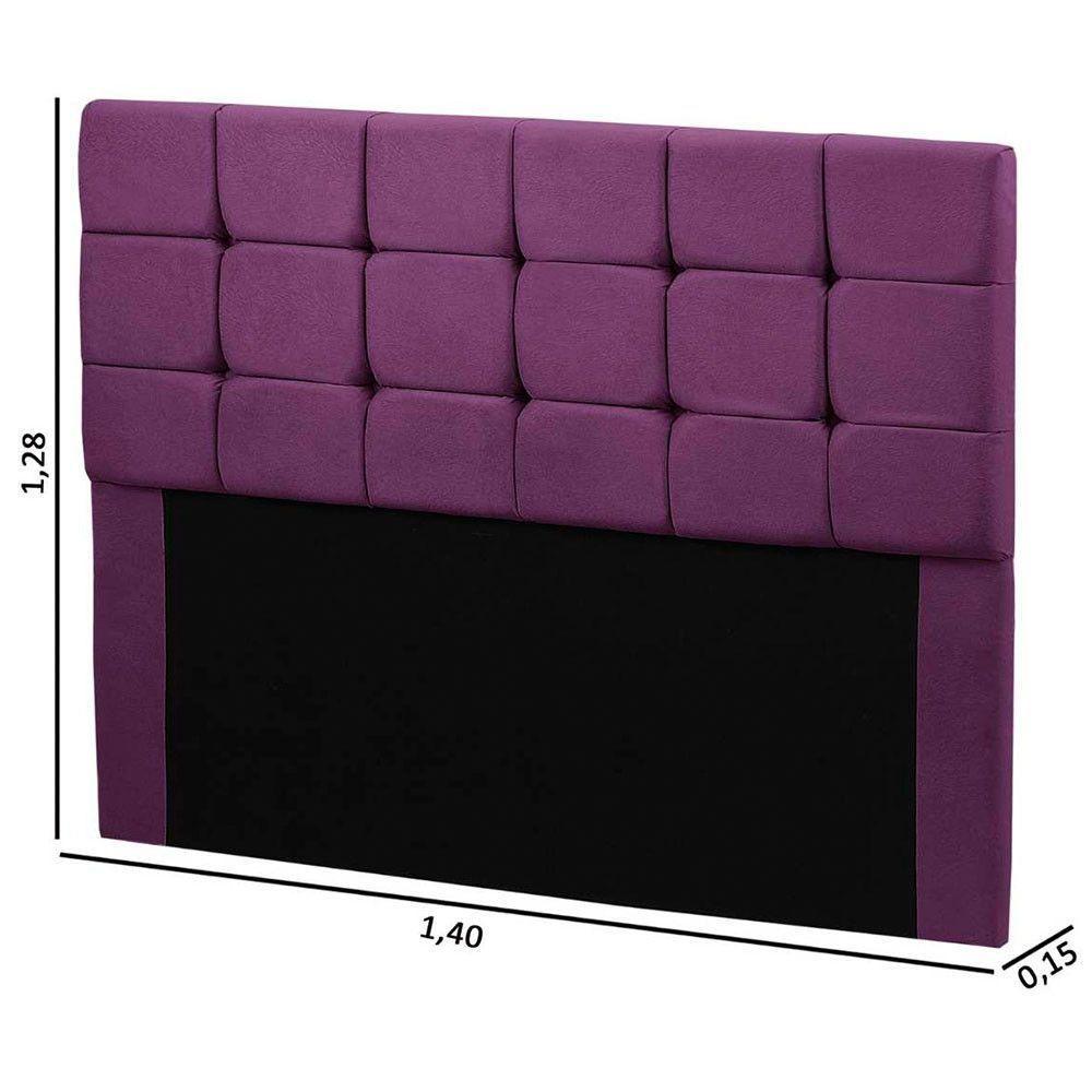 Cabeceira Julia 1,40 M Casal Com Design Moderno Lilás - 2