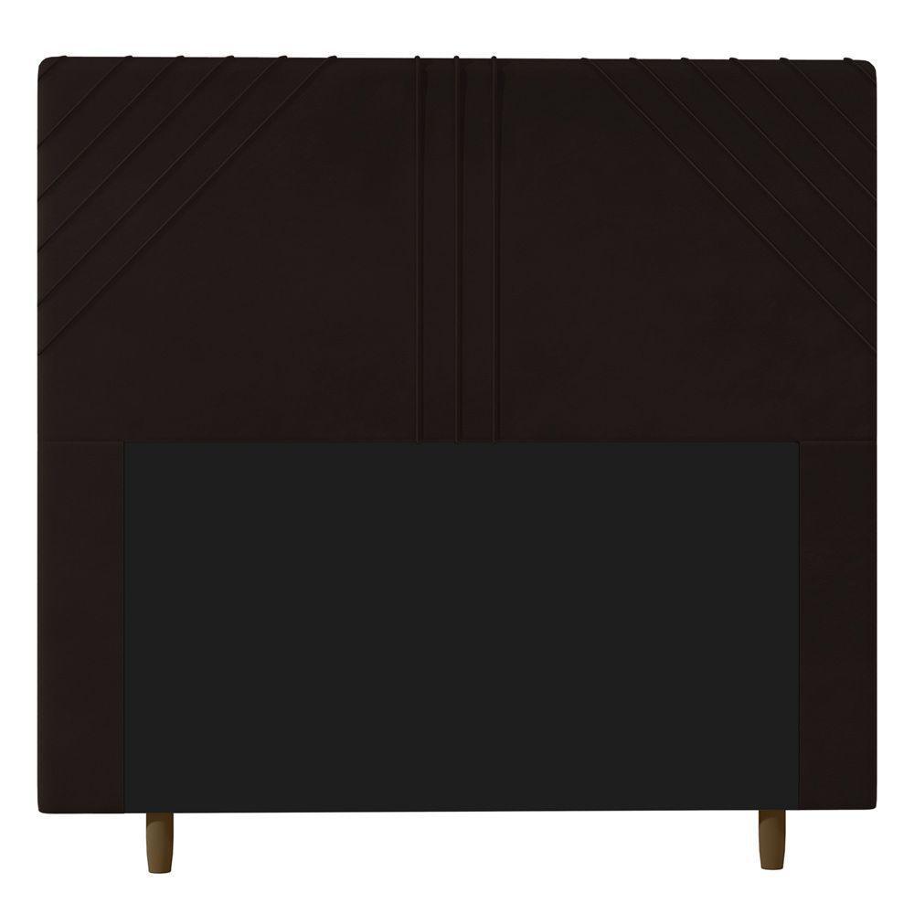 Cabeceira Cama Box Casal Queen Size Lisboa 160cm Marrom - 1