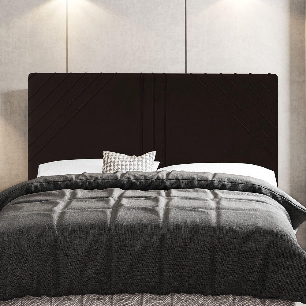 Cabeceira Cama Box Casal Queen Size Lisboa 160cm Marrom - 4