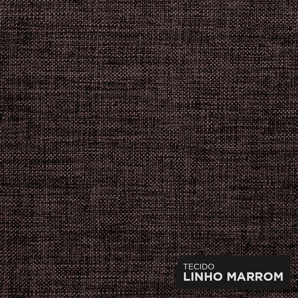 Cabeceira Casal Queen Size 160cm Linho Marrom - 5