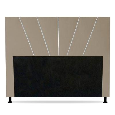 Cabeceira Cama Box Casal King Size Dallas 195cm Suede Bege