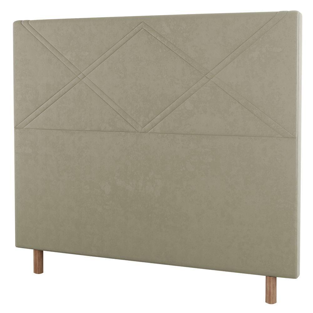 Cabeceira Cama Box Solteiro Cairo 90cm Corano Bege - 1