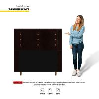 Cabeceira Cama Box Casal Queen Size Roma 160cm Marrom