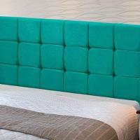 Cabeceira Julia 1,95 M King Com Design Moderno Ciano - 1